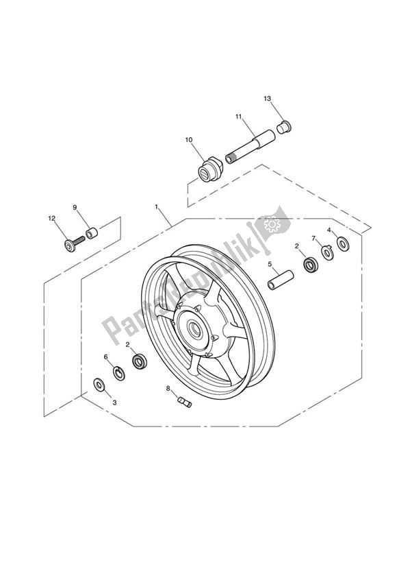 Tutte le parti per il Front Wheel 281466-f2 / 279279-f4 > del Triumph America Carburettor 790 2002 - 2007
